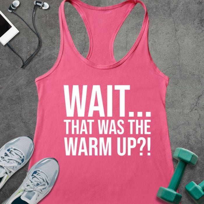 Tank Top Solid Hot Pink / XS Wait Warm Up Tank
