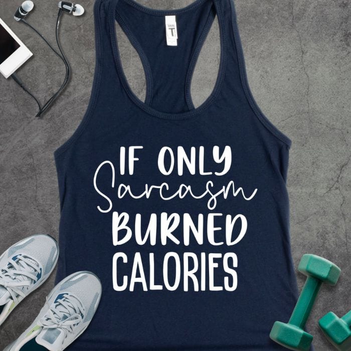 Tank Top Solid Midnight Navy / XS If Only Sarcasm Tank