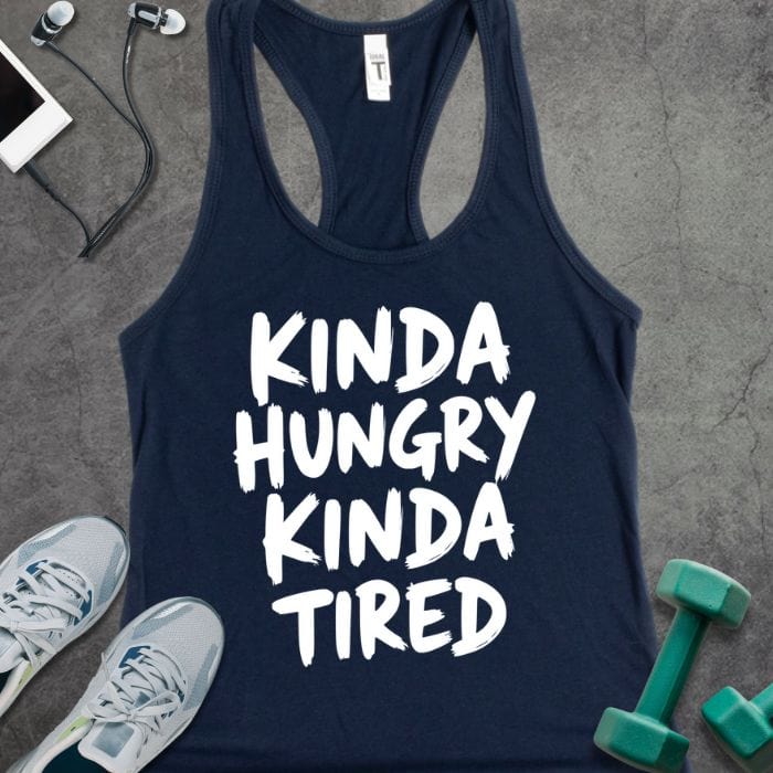 Tank Top Solid Midnight Navy / XS Kinda Hungry And Tired Tank