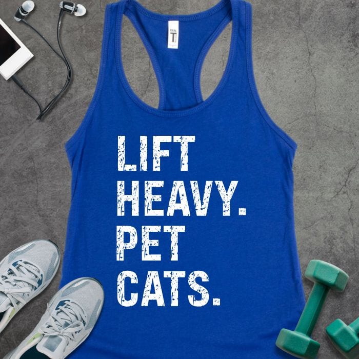 Tank Top Solid Midnight Navy / XS Lift Heavy Pet Cats Tank