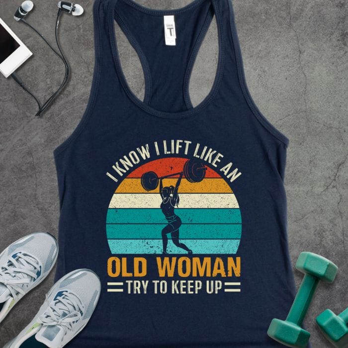 Tank Top Solid Midnight Navy / XS Old Woman Lift Tank
