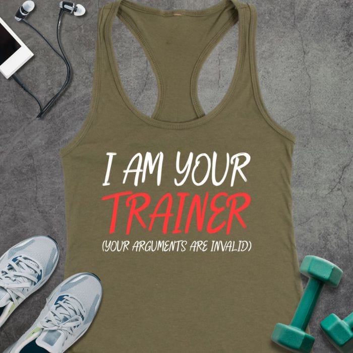 Tank Top Solid Military Green / S I'm Your Trainer Tank