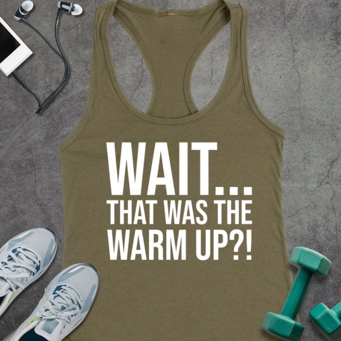 Tank Top Solid Military Green / S Wait Warm Up Tank