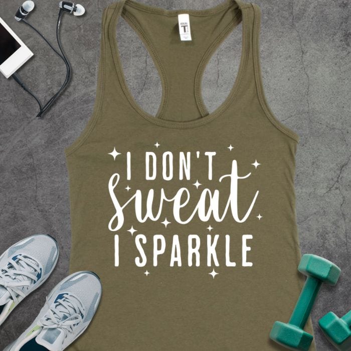 Tank Top Solid Military Green / XS I Don't Sweat Tank