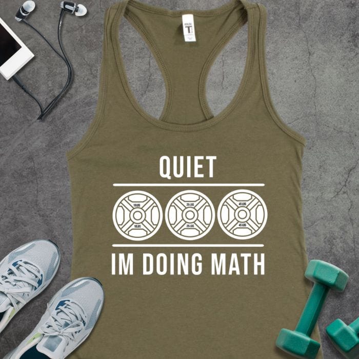 Tank Top Solid Military Green / XS I'm Doing Math Tank