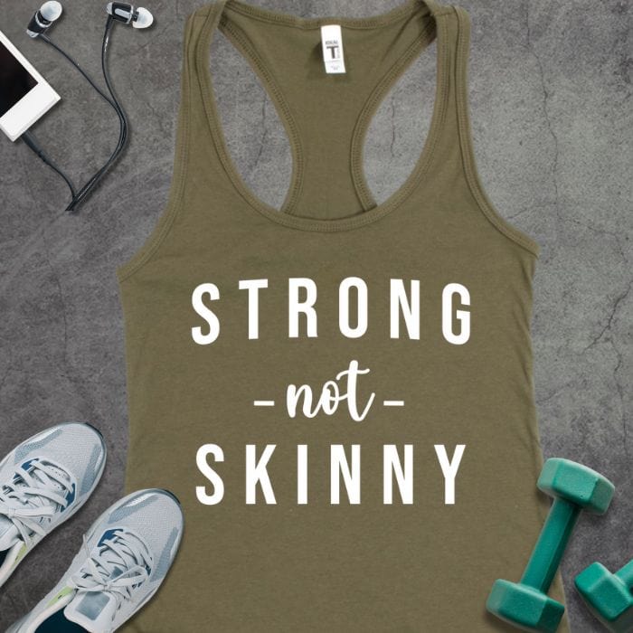 Tank Top Solid Military Green / XS Strong Not Skinny Tank