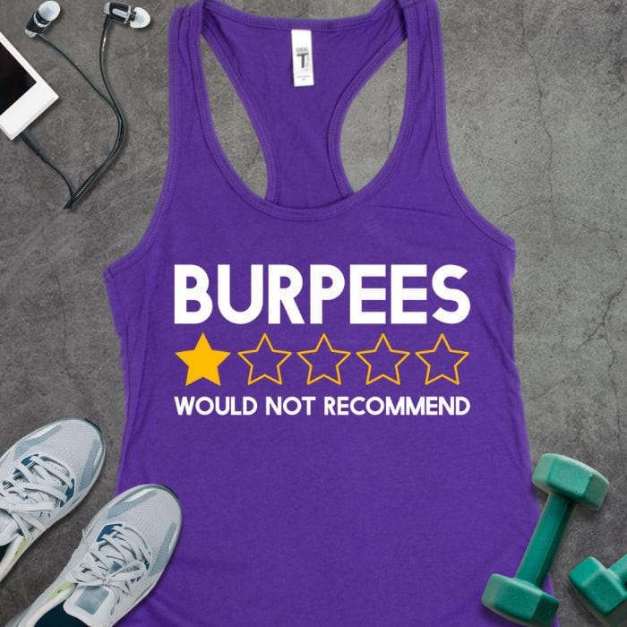 Tank Top Solid Purple Rush / XS Burpees Review Tank