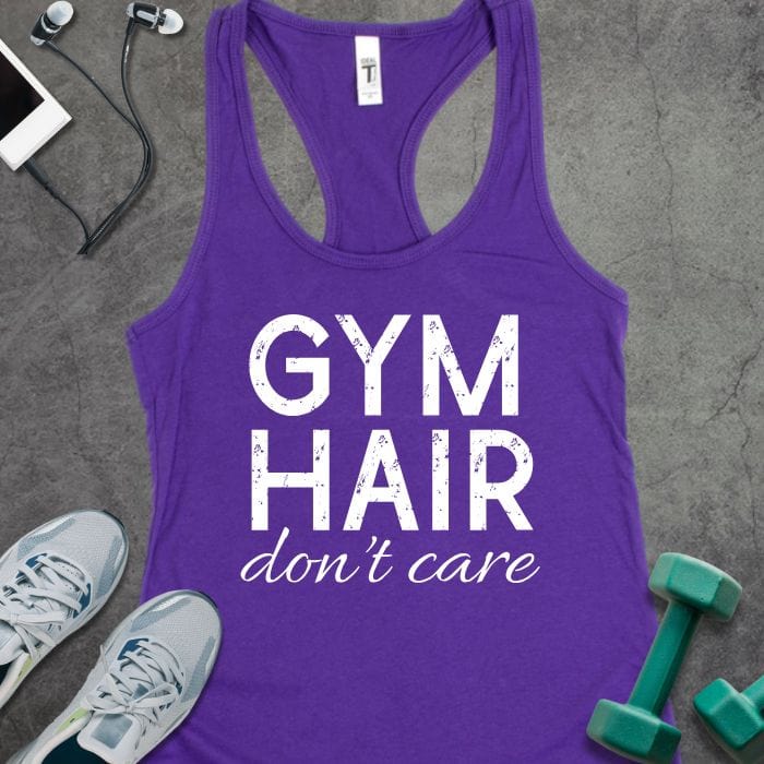 Tank Top Solid Purple Rush / XS Gym Hair Tank