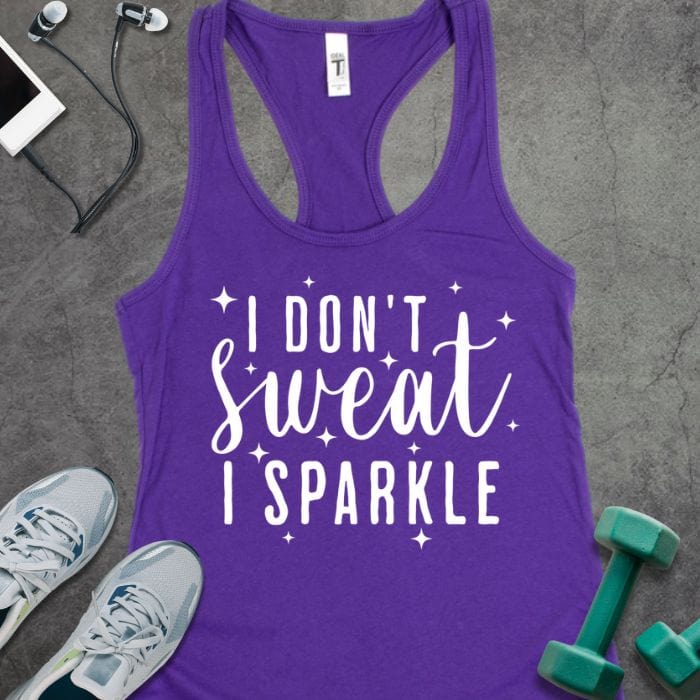 Tank Top Solid Purple Rush / XS I Don't Sweat Tank