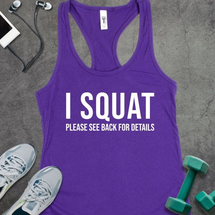 Tank Top Solid Purple Rush / XS I Squat Tank