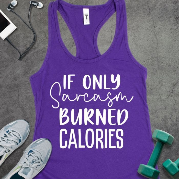 Tank Top Solid Purple Rush / XS If Only Sarcasm Tank