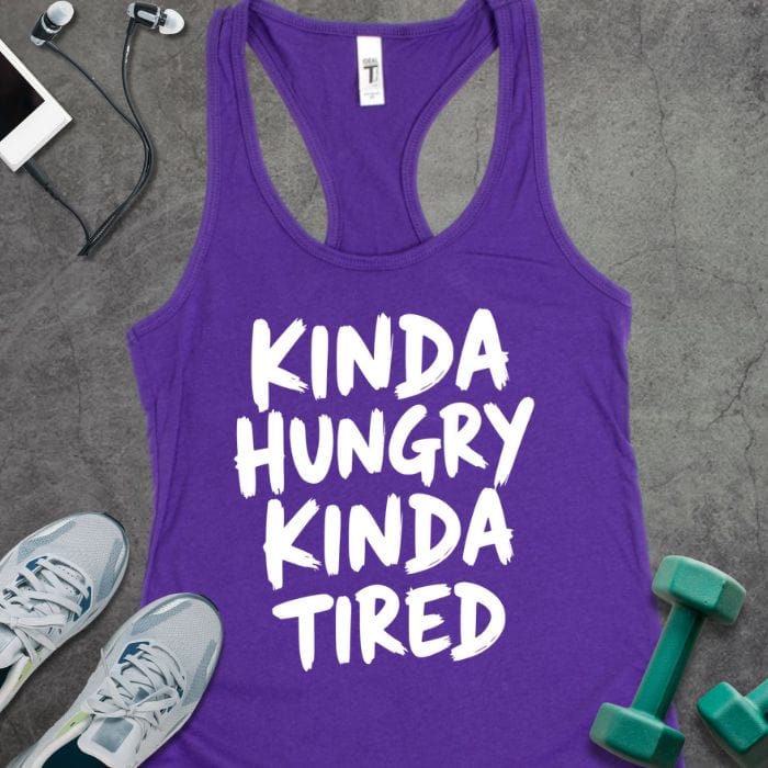 Tank Top Solid Purple Rush / XS Kinda Hungry And Tired Tank