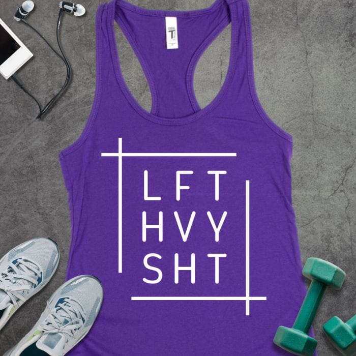 Tank Top Solid Purple Rush / XS LFT HVY SHT Tank