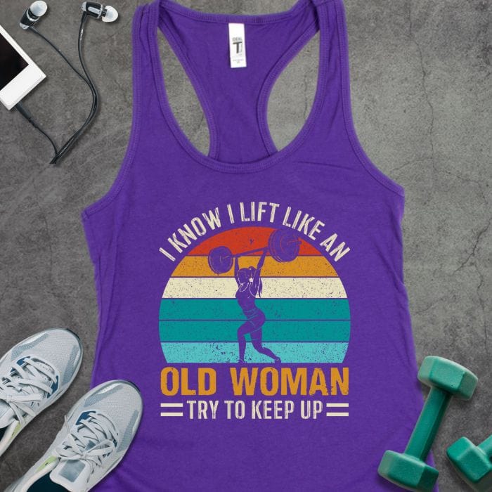 Tank Top Solid Purple Rush / XS Old Woman Lift Tank