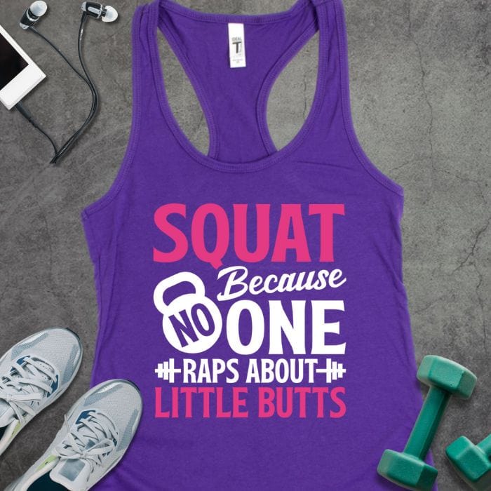Tank Top Solid Purple Rush / XS Squat Because Tank