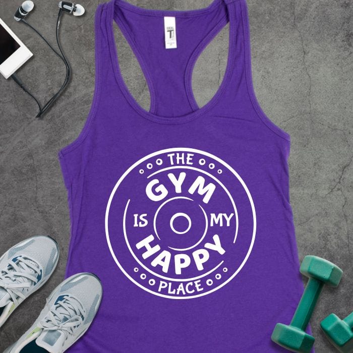 Tank Top Solid Purple Rush / XS The Gym Is My Tank