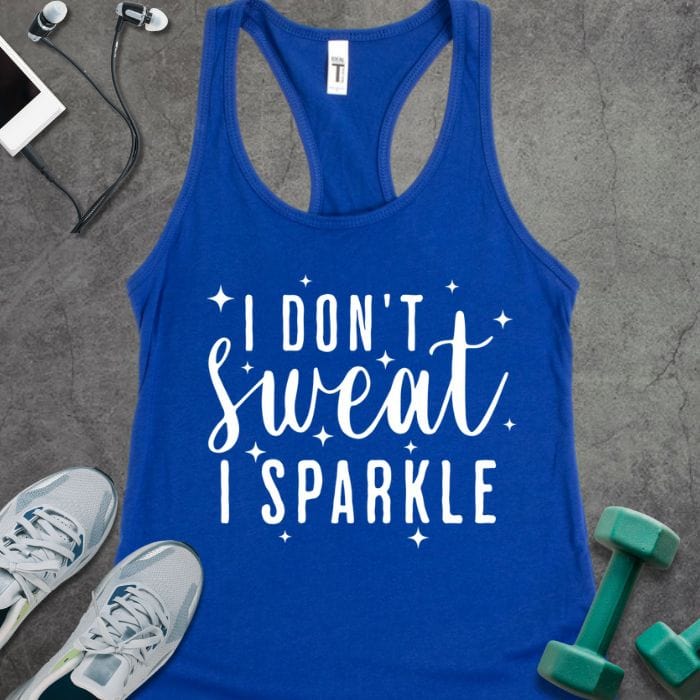 Tank Top Solid Royal / XS I Don't Sweat Tank
