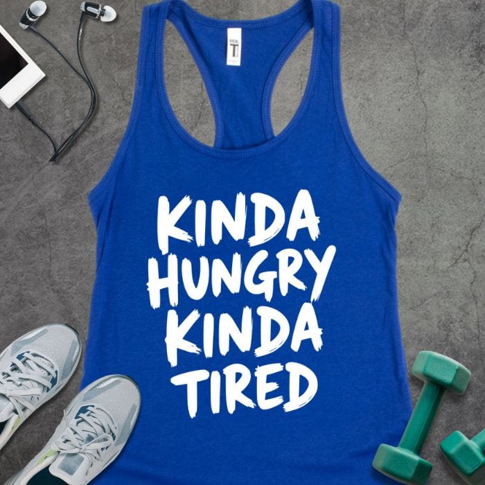 Tank Top Solid Royal / XS Kinda Hungry And Tired Tank