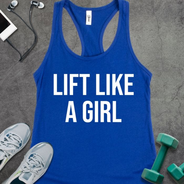 Tank Top Solid Royal / XS Lift Like A Girl Tank