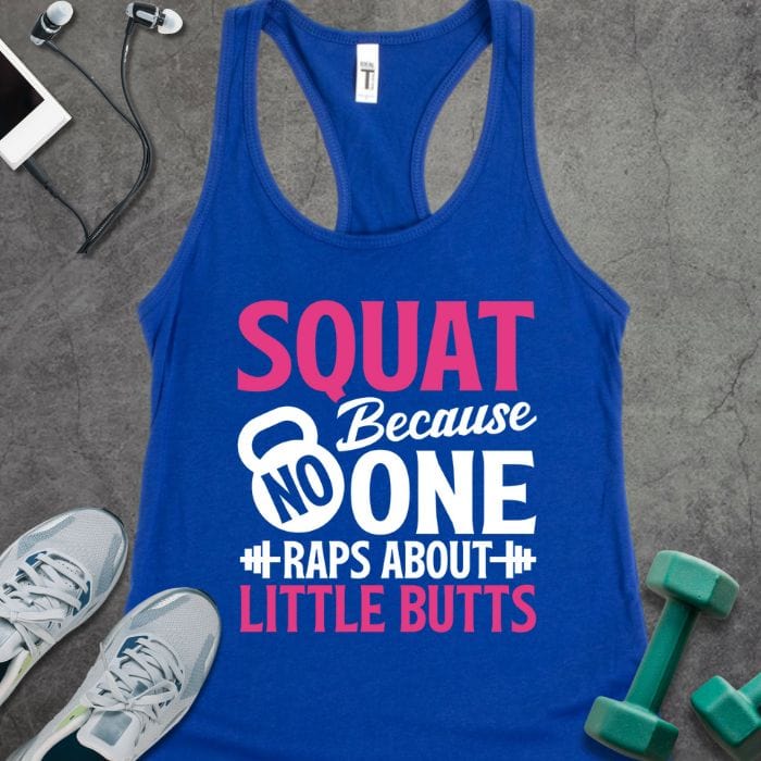Tank Top Solid Royal / XS Squat Because Tank