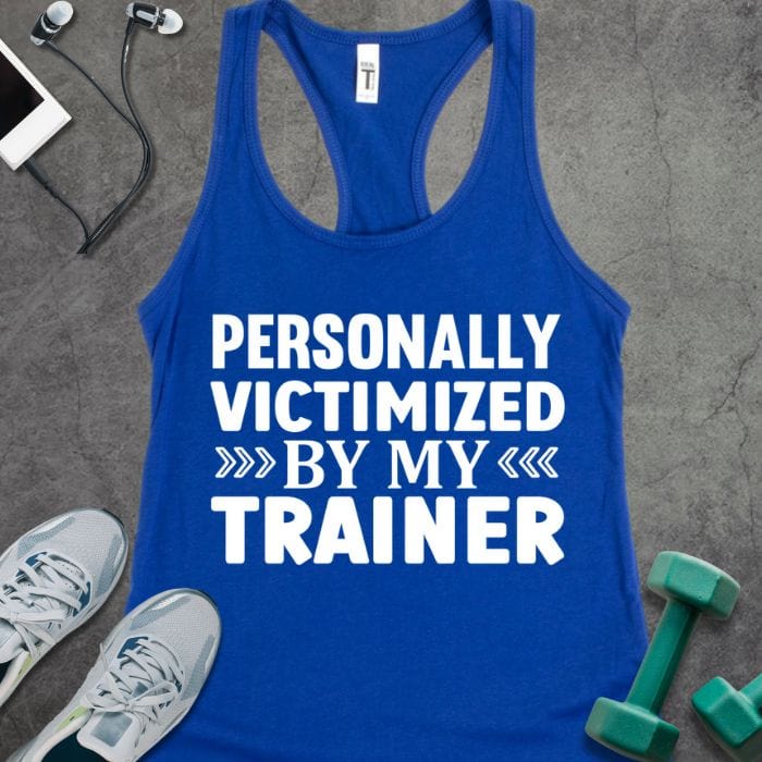 Tank Top Solid Royal / XS Victimized By Trainer Tank