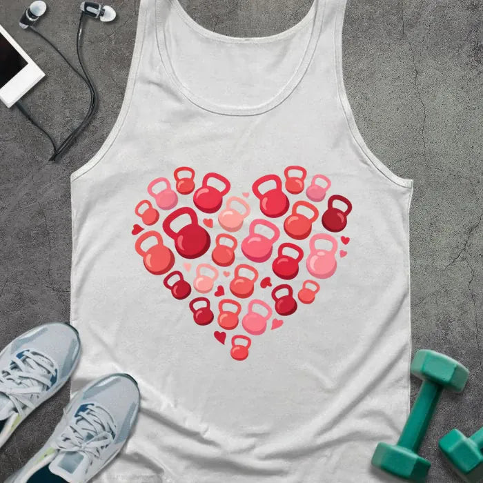 Tank Top White / XS Kettlebell Heart Tank