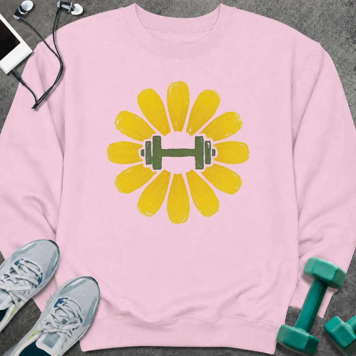 Sweatshirt Light Pink / S Dandelion Dumbbell Sweatshirt