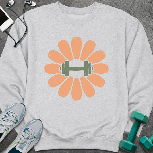 Sweatshirt Ash / S Dumbbell Flower Sweatshirt