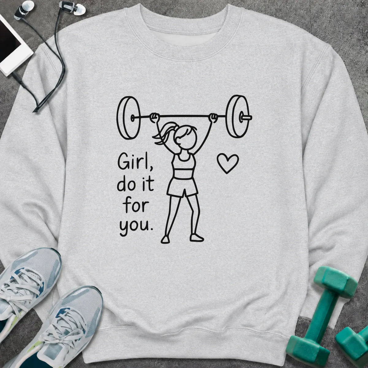 Sweatshirt Ash / S Girl Do it Sweatshirt