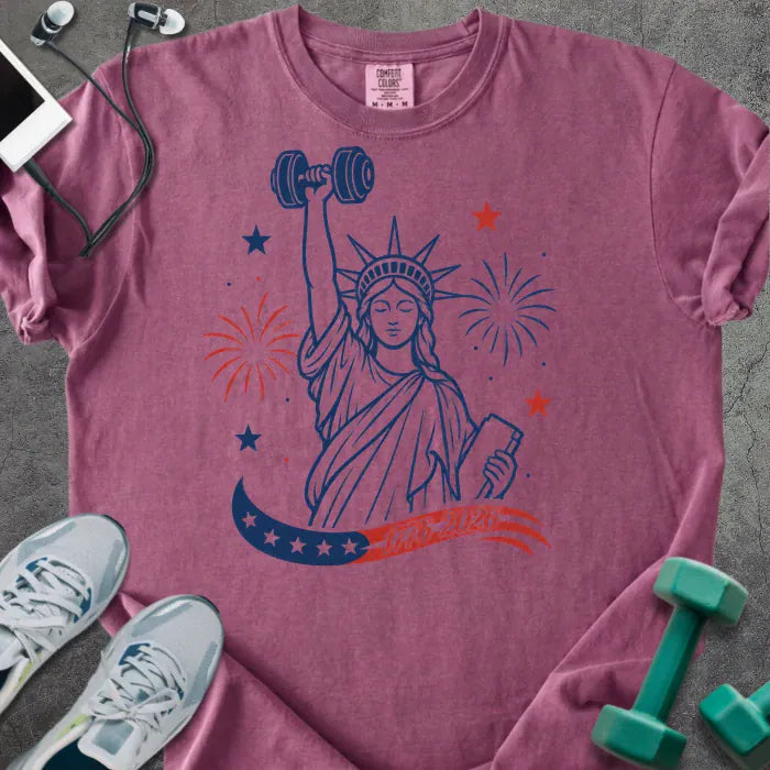T-Shirt Berry / S Liberty Dumbbell
