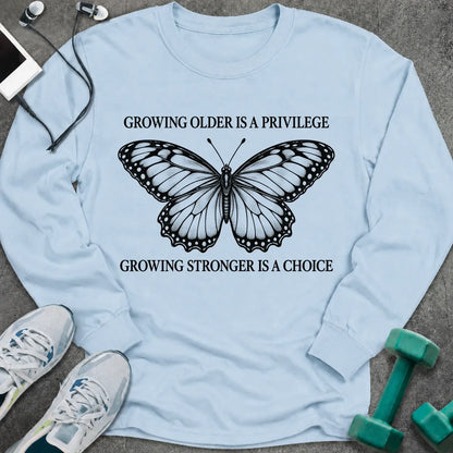 Long-sleeve Light Blue / S Growing Strong Long Sleeve Tee