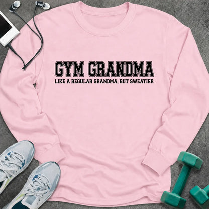 Long-sleeve Light Pink / S Gym Grandma Long Sleeve Tee