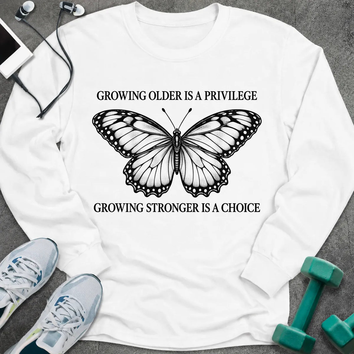 Long-sleeve White / S Growing Strong Long Sleeve Tee