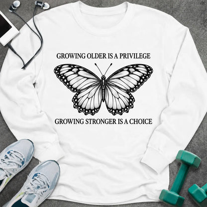 Long-sleeve White / S Growing Strong Long Sleeve Tee