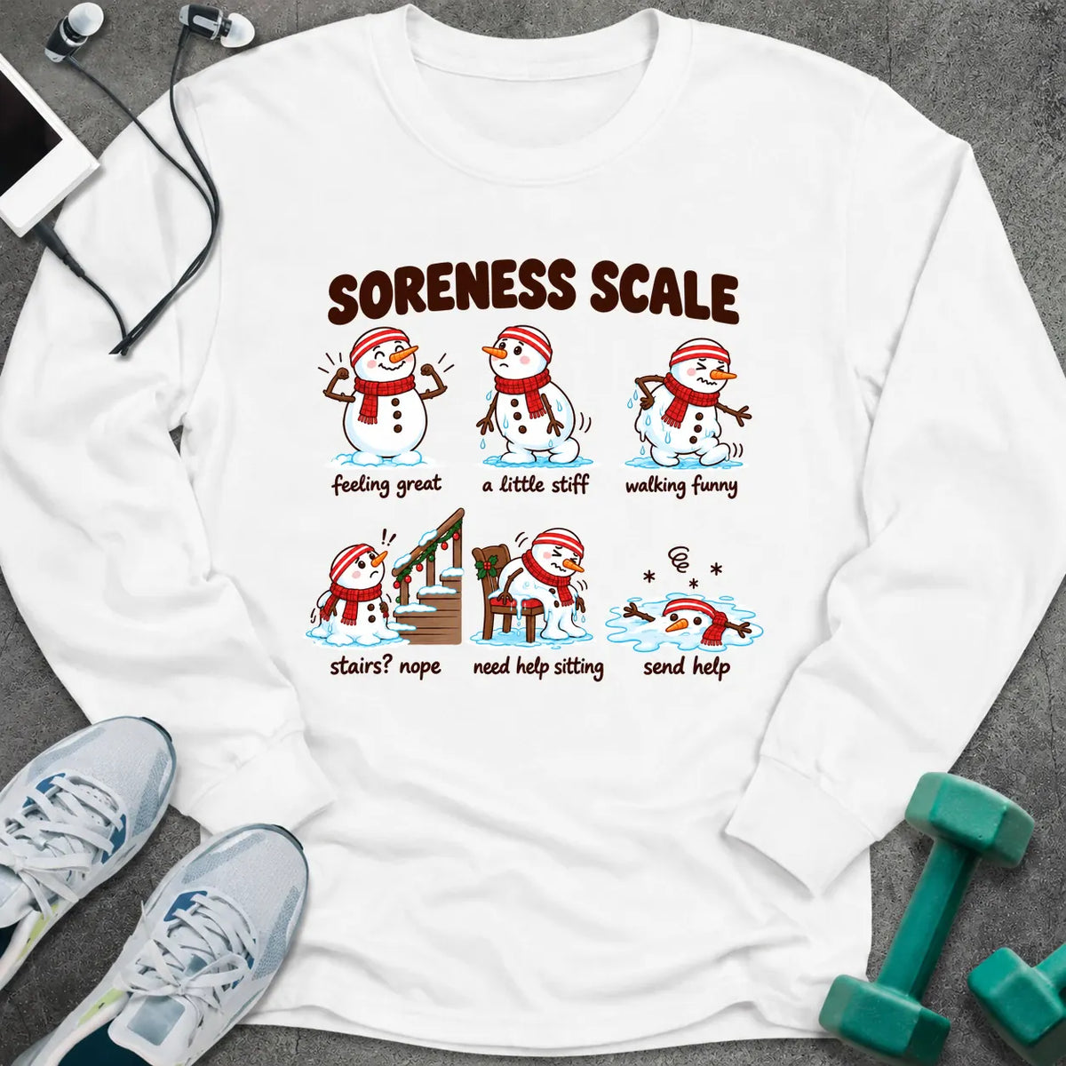 Long-sleeve White / S Soreness Scale Long Sleeve Tee