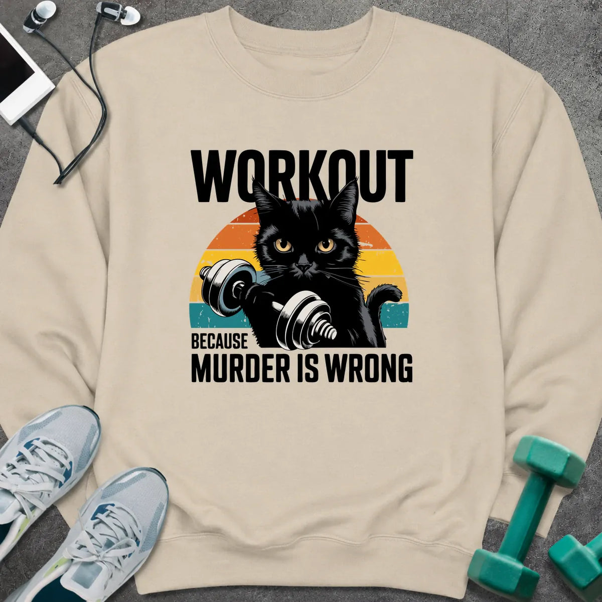 Sweatshirt Sand / S Murder is Wrong Sweatshirt