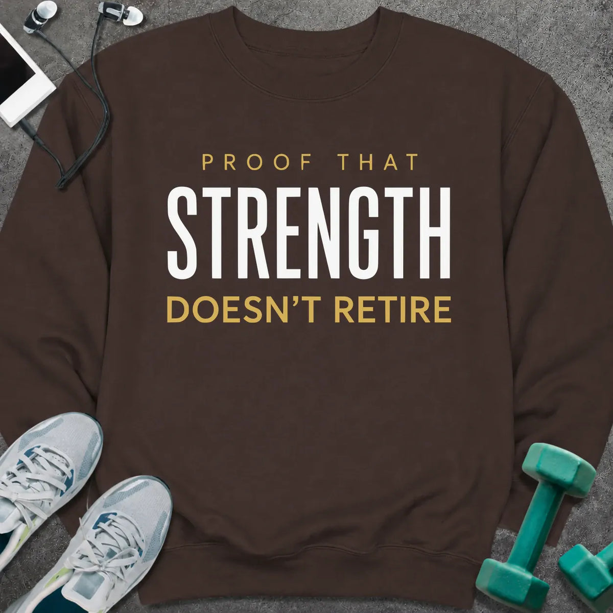 Sweatshirt S / Dark Chocolate Never Retires Sweatshirt