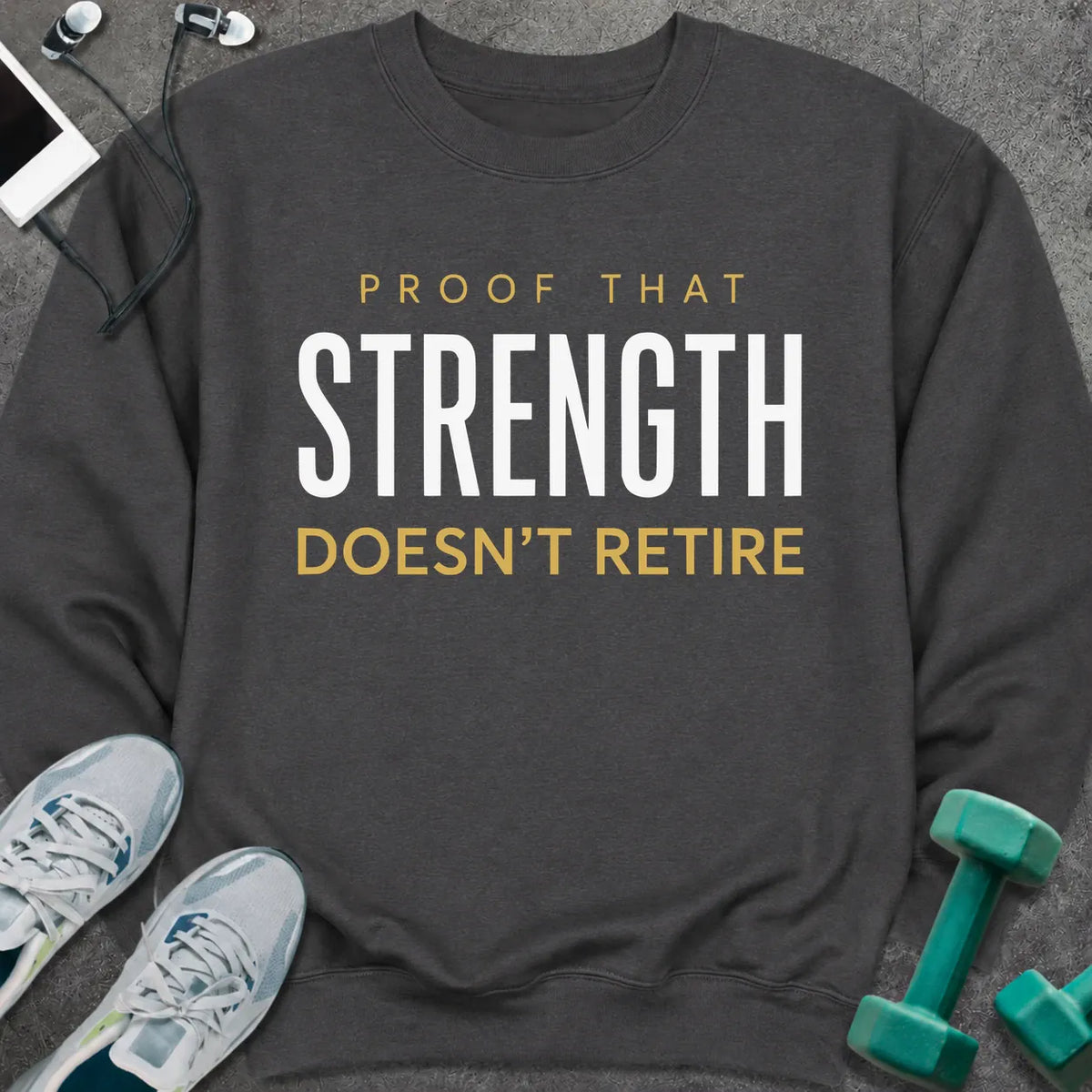 Sweatshirt S / Dark Heather Never Retires Sweatshirt