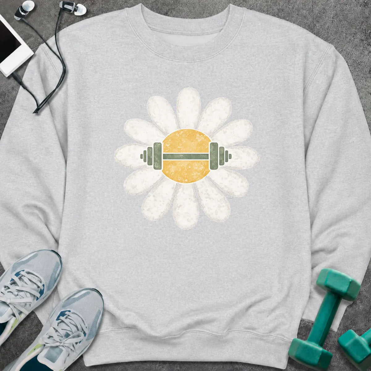 Sweatshirt Ash / S Daisy Barbell Sweatshirt