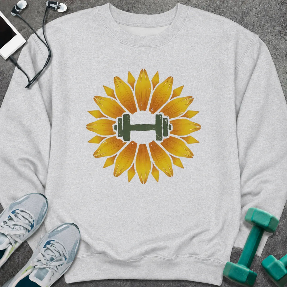 Sweatshirt Ash / S Sunflower Dumbbell Sweatshirt