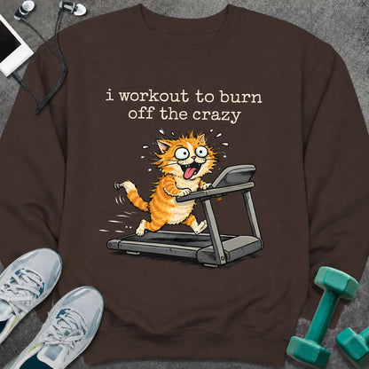 Sweatshirt Dark Chocolate / S Crazy Cat Sweatshirt