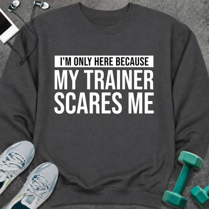 Sweatshirt Dark Heather / S Trainer Scares Me Sweatshirt