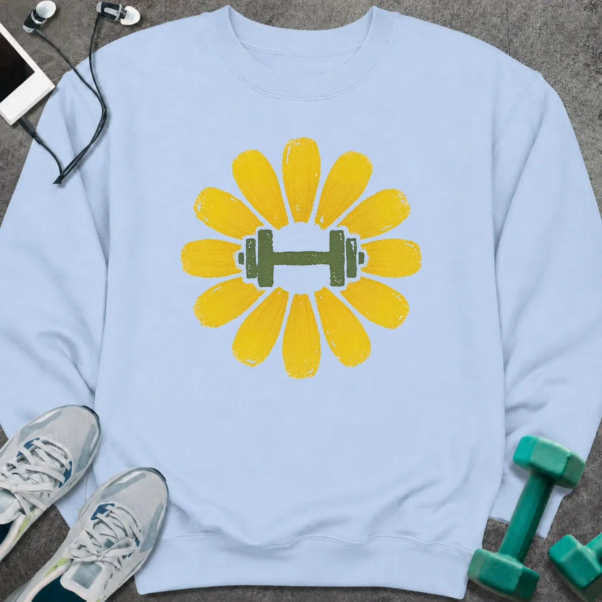 Sweatshirt Light Blue / S Dandelion Dumbbell Sweatshirt