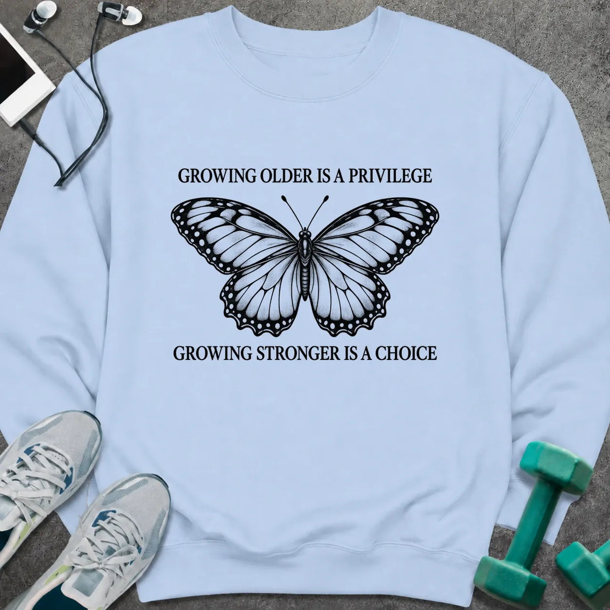Sweatshirt Light Blue / S Growing Strong Sweatshirt