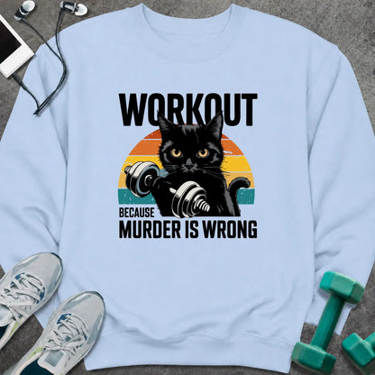 Sweatshirt Light Blue / S Murder is Wrong Sweatshirt
