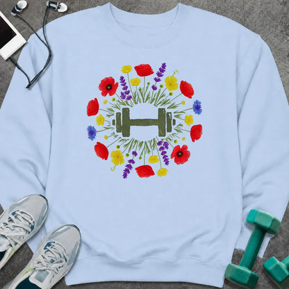 Sweatshirt Light Blue / S Wildflower Dumbbell Sweatshirt