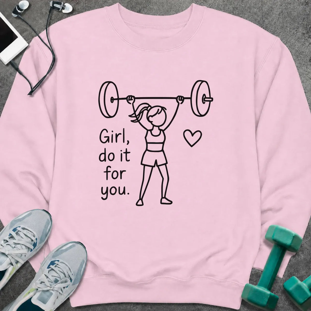 Sweatshirt Light Pink / S Girl Do it Sweatshirt