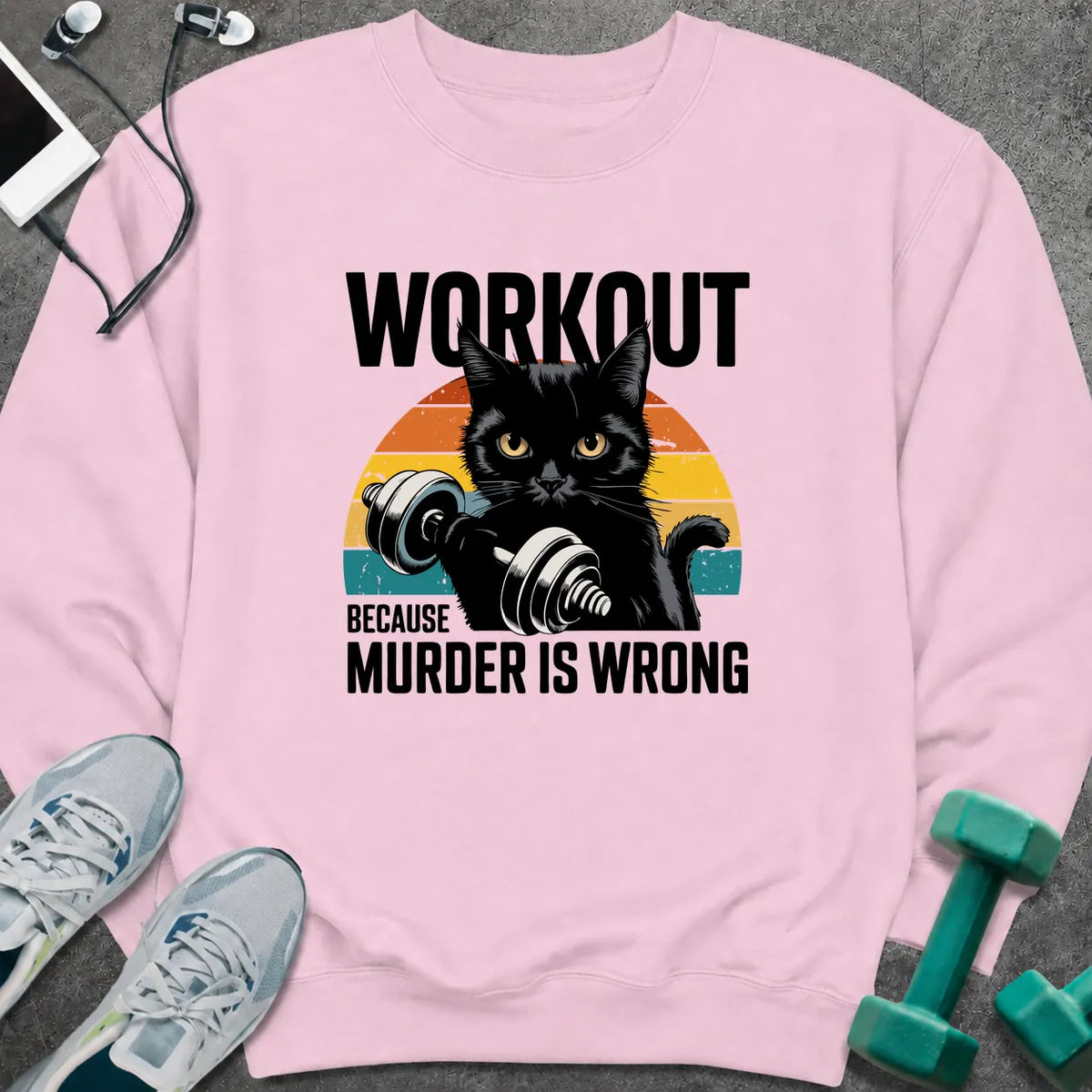 Sweatshirt Light Pink / S Murder is Wrong Sweatshirt