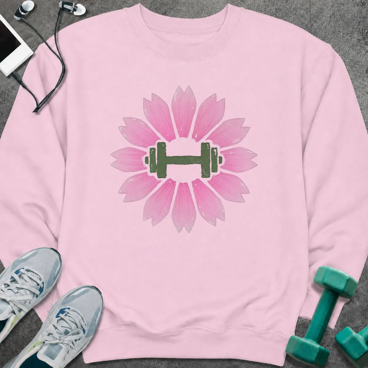 Sweatshirt Light Pink / S Sakura Dumbbell Sweatshirt