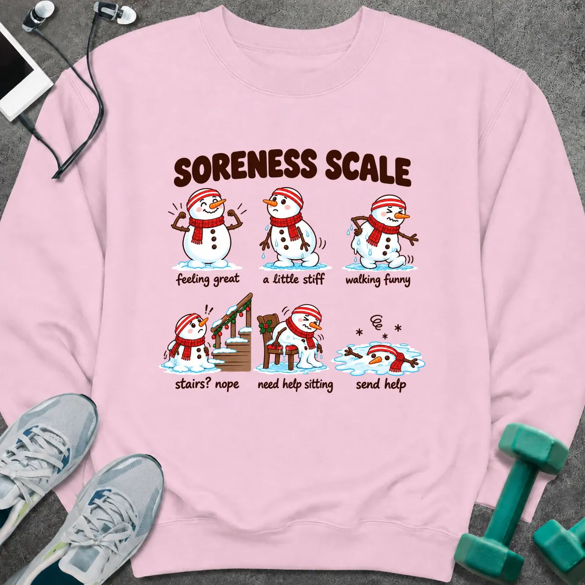 Sweatshirt Light Pink / S Soreness Scale Sweatshirt